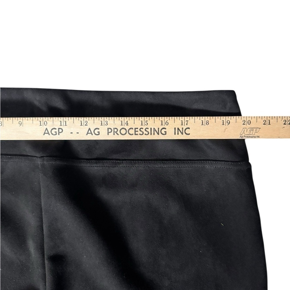 Andrew Marc Black Pull-On Stretch Ankle Pants Womens XXL Holiday Party Velvet - Picture 4 of 6